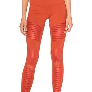 Alo Yoga Moto Orange Leggings